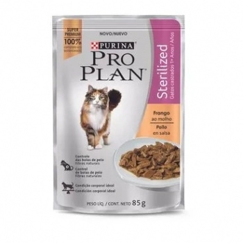 PRO PLAN GATOS CASTRADO FRANGO 15X85G BR