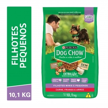 DOG CHOW EXTRA LIFE FILHOTES MINIS E PEQUENOS 10,1KG