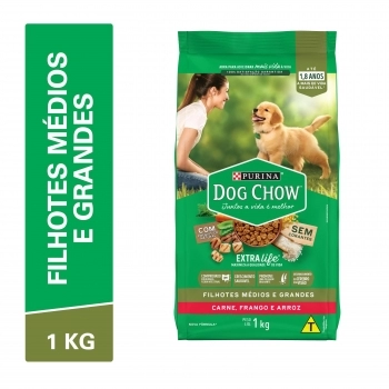 DOG CHOW EXTRA LIFE FILHOTES MÉDIOS E GRANDES 10X1KG