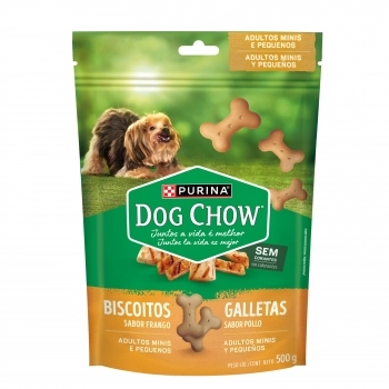 DOG CHOW BISCOITO ADULTO MINI&PEQ FRANGO 16X500G BR