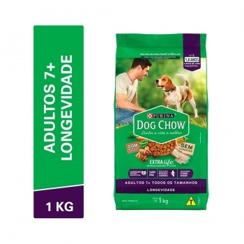 DOG CHOW EXTRA LIFE LONGEVIDADE ADULTOS 7+ TODOS OS TAMANHOS 10X1KG