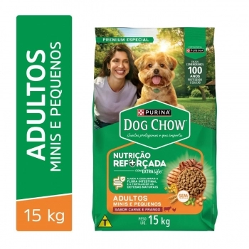 DOG CHOW EXTRA LIFE ADULTOS MINIS E PEQUENOS 15KG