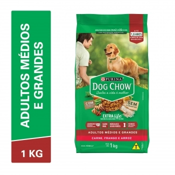 DOG CHOW EXTRA LIFE ADULTOS MÉDIOS E GRANDES 10X1KG