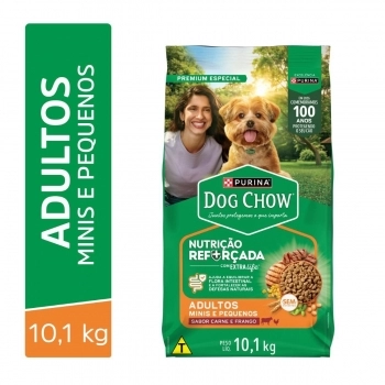 DOG CHOW EXTRA LIFE ADULTOS MINIS E PEQUENOS 10,1KG