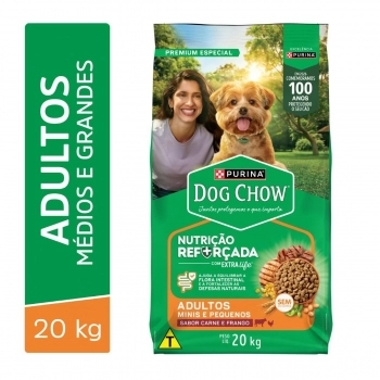 DOG CHOW EXTRA LIFE ADULTOS MINIS E PEQUENOS 20KGBR