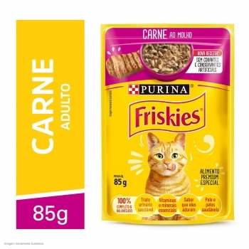 FRISKIES CARNE AO MOLHO 15X85G BR