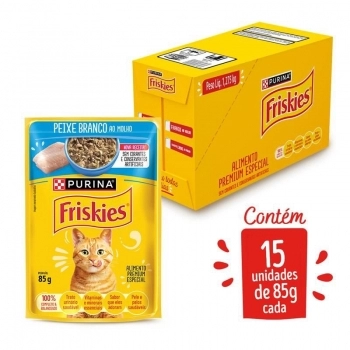 FRISKIES PEIXE BRANCO AO MOLHO 15X85G BR
