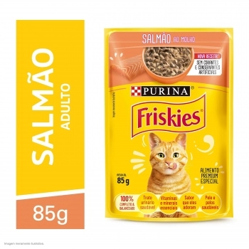FRISKIES SALMAO AO MOLHO 15X85G BR